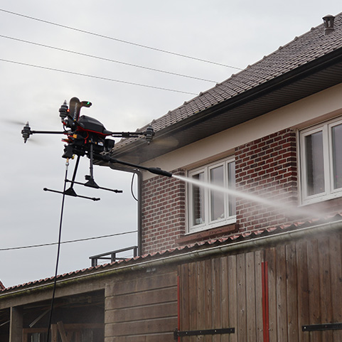 Nettoyage de façade par drone à Aire-sur-la-Lys